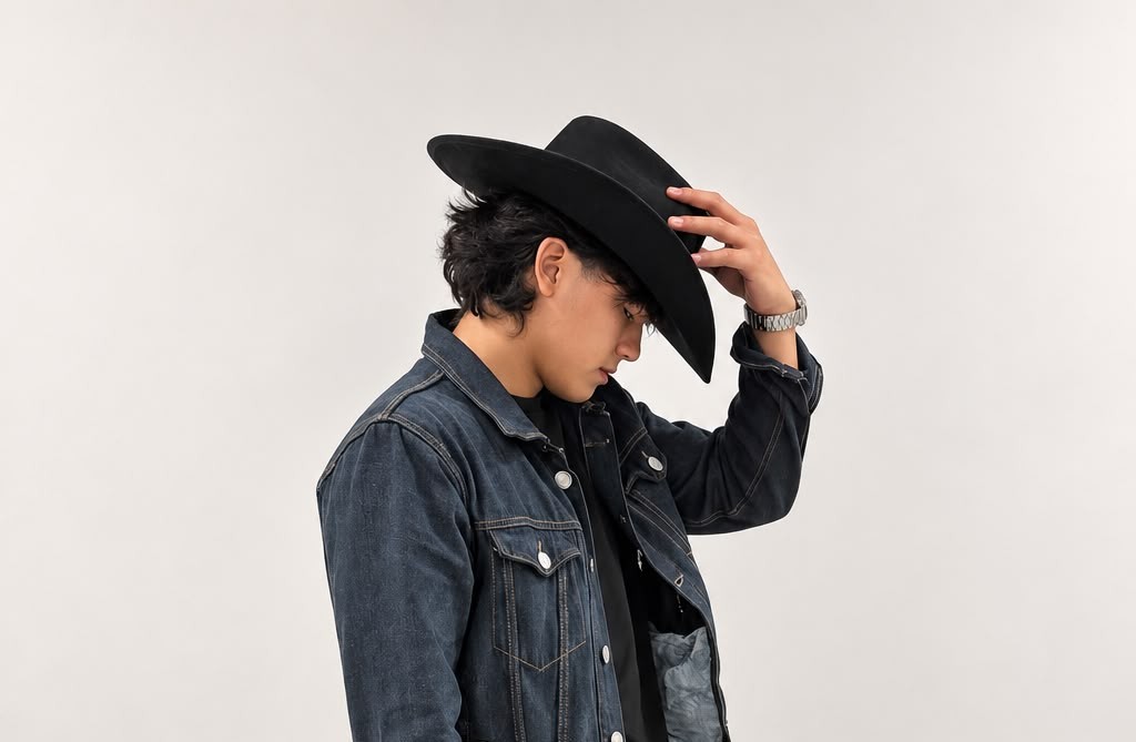 Esteban Ortega con sombrero negro